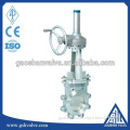 stainless steel knife gate valve gear operated